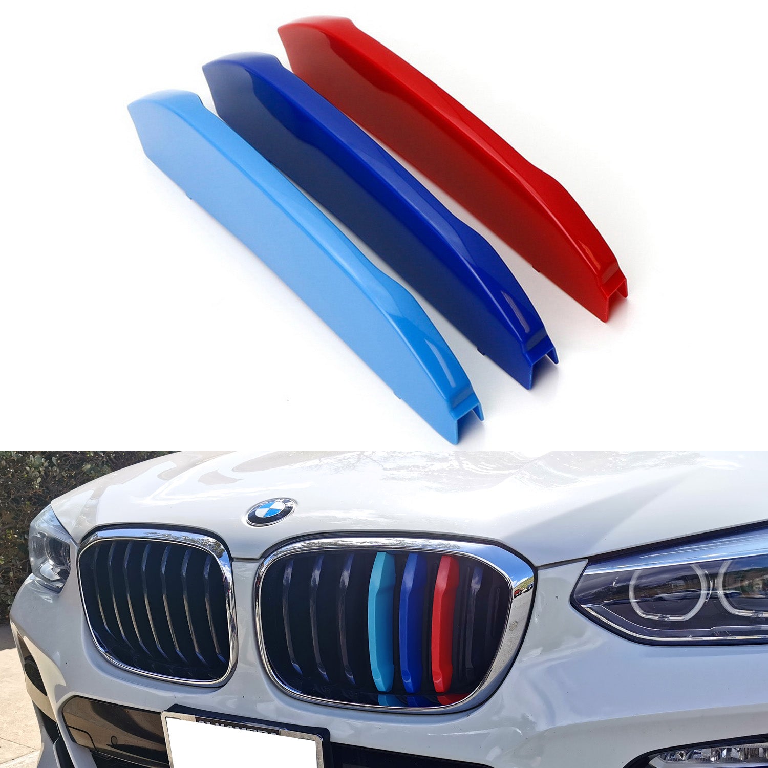 BMW G01 X3 M Color Grille Insert Trims for 2018-2021 Models with 7 Standard Grille Beams - Upgrade Your BMW X3 Front Grille for Sporty Look & Enhanced Style | Perfect for Car Enthusiasts & Customization Projects
