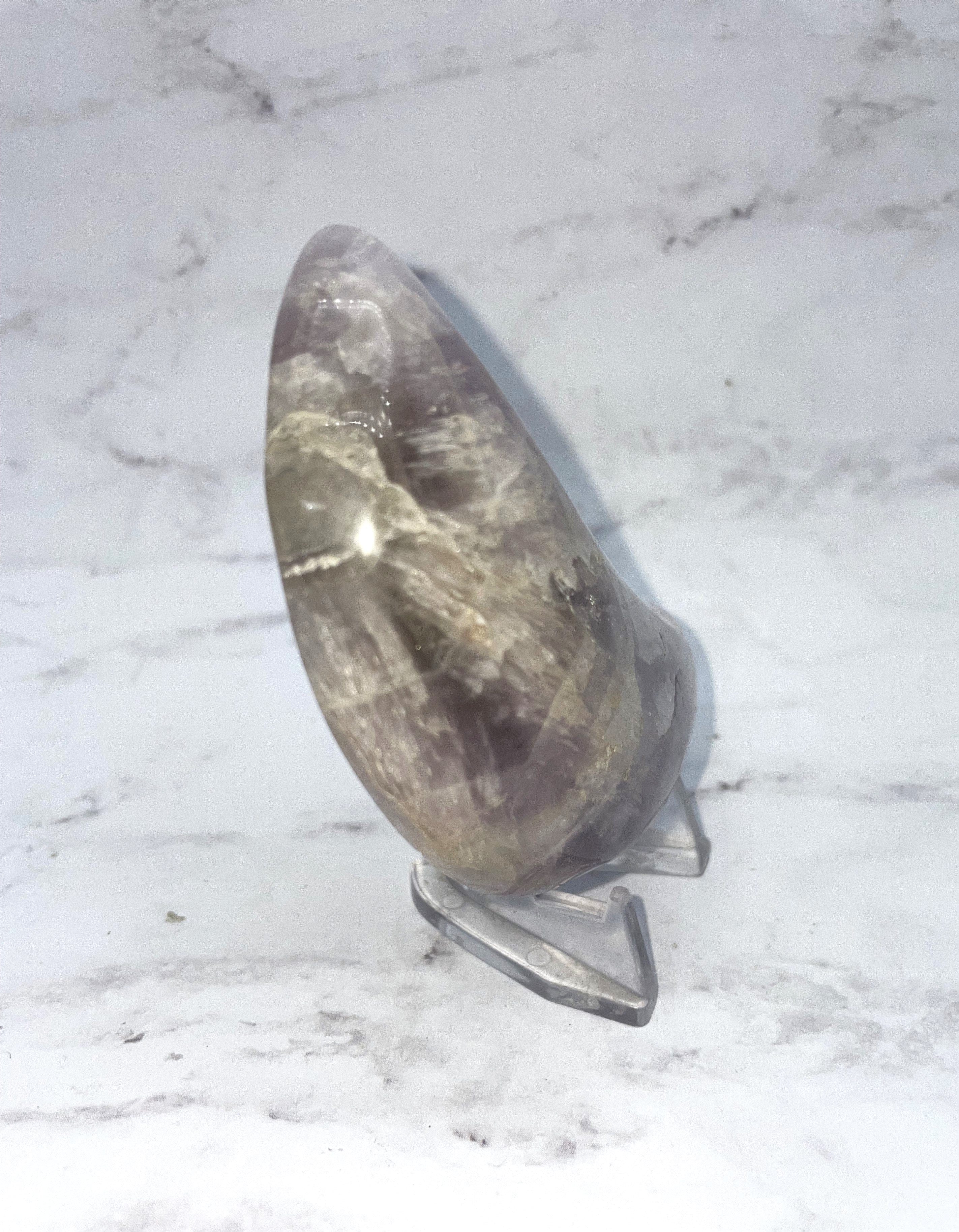 Natural Ametrine Moon Carving - Healing Crystal for Meditation, Yoga & Spiritual Growth - Perfect for Home Decor, Gifts & Energy Balancing