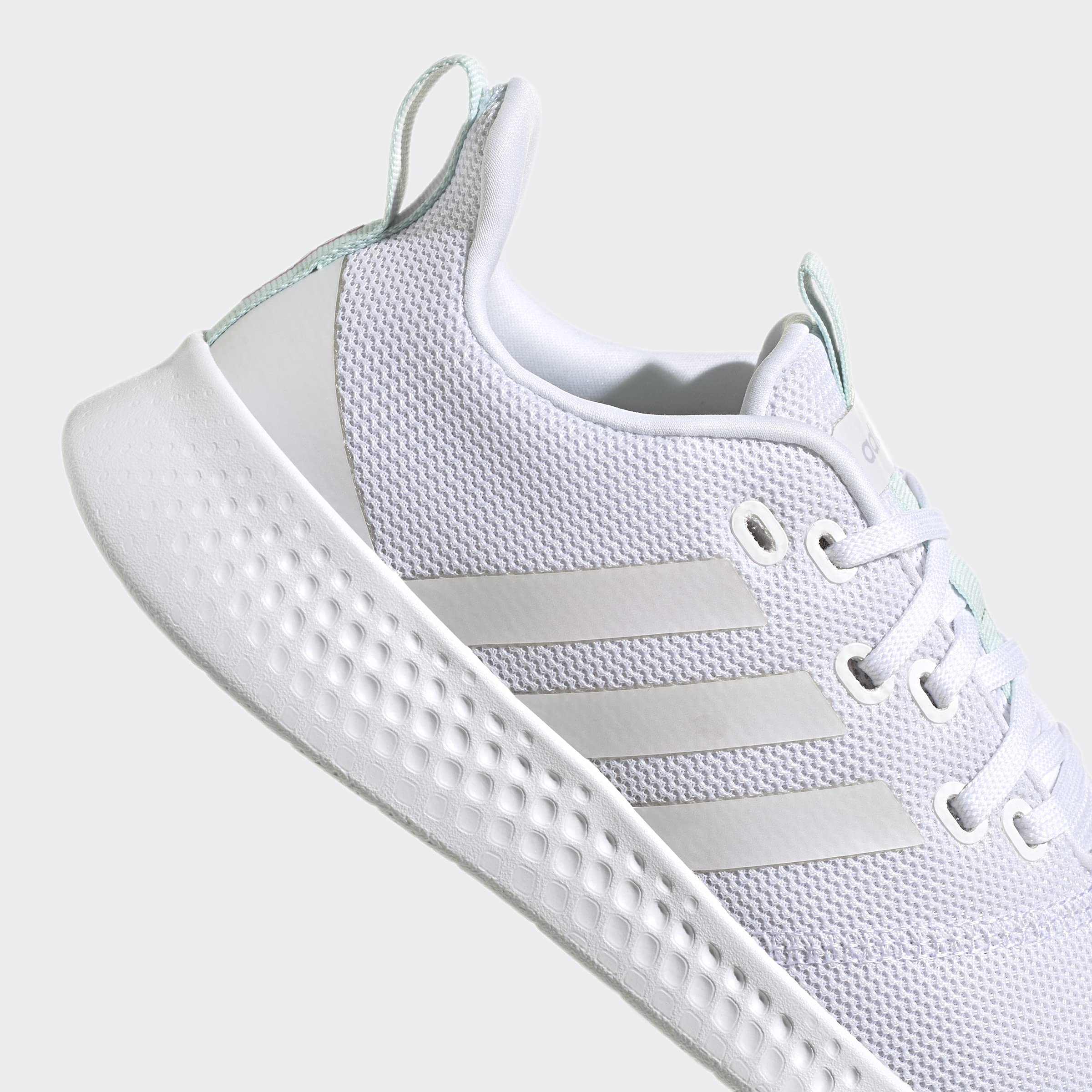 adidas Women's Puremotion Running Shoes - Lightweight & Breathable for Jogging, Gym Workouts (White/White/Halo Mint, Size 7) | Perfect for Road Running, Treadmill Training & Fitness Activities
