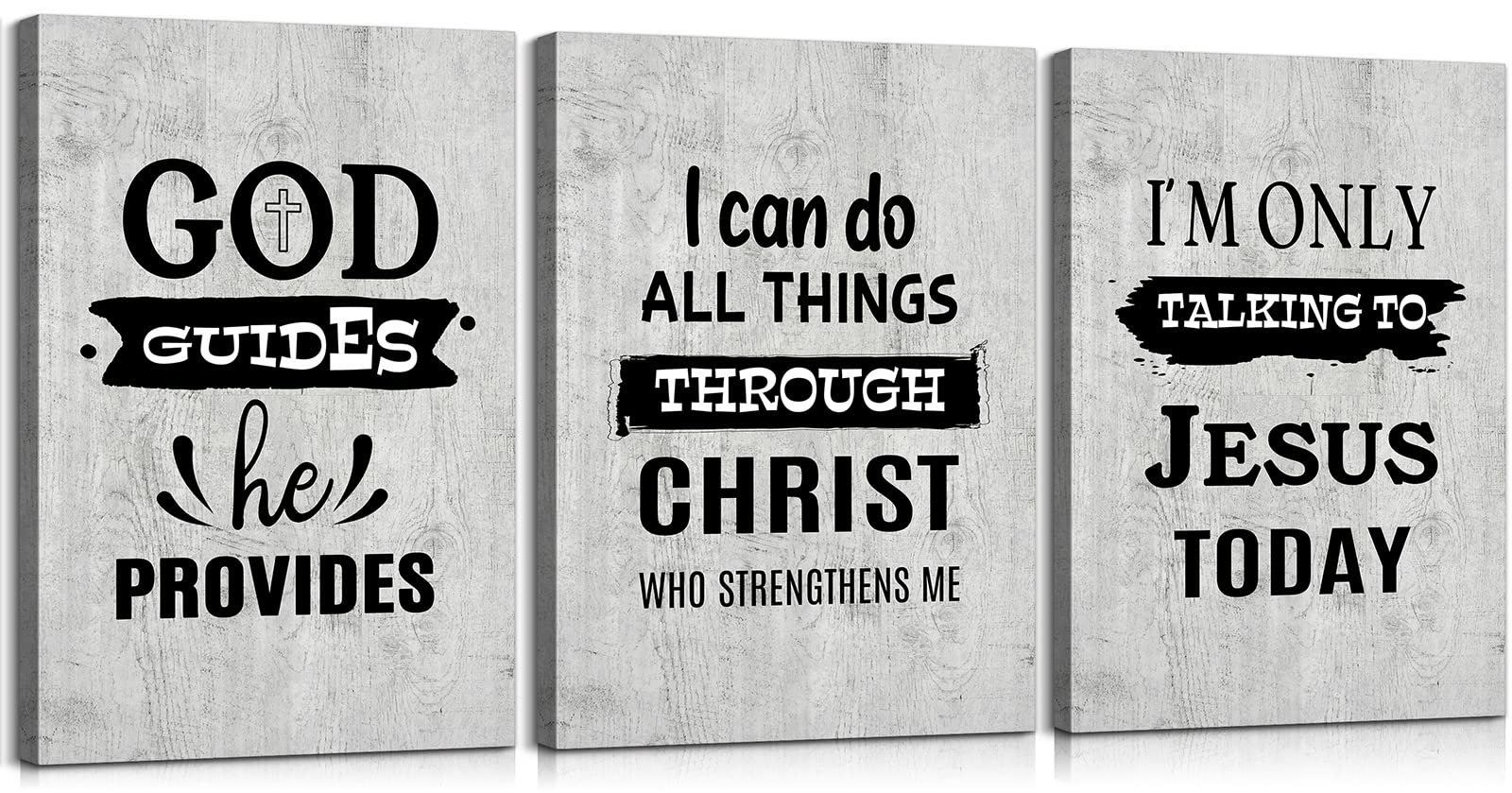 Jesus Christ Scripture Wall Art - Christian Religious Home Decor with Bible Verse - 20''W x 28''H Canvas Painting for Living Room, Bedroom & Prayer Space - Inspirational God Wall Decor for Faithful Households