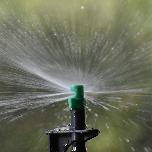 360 Degree Greenhouse Micro Drip Irrigation Misting Nozzle - 90/180/360° Adjustable Refraction Sprayer with 15cm Support (200pcs) | Perfect for Hydroponics, Indoor Gardens & Plant Misting Systems