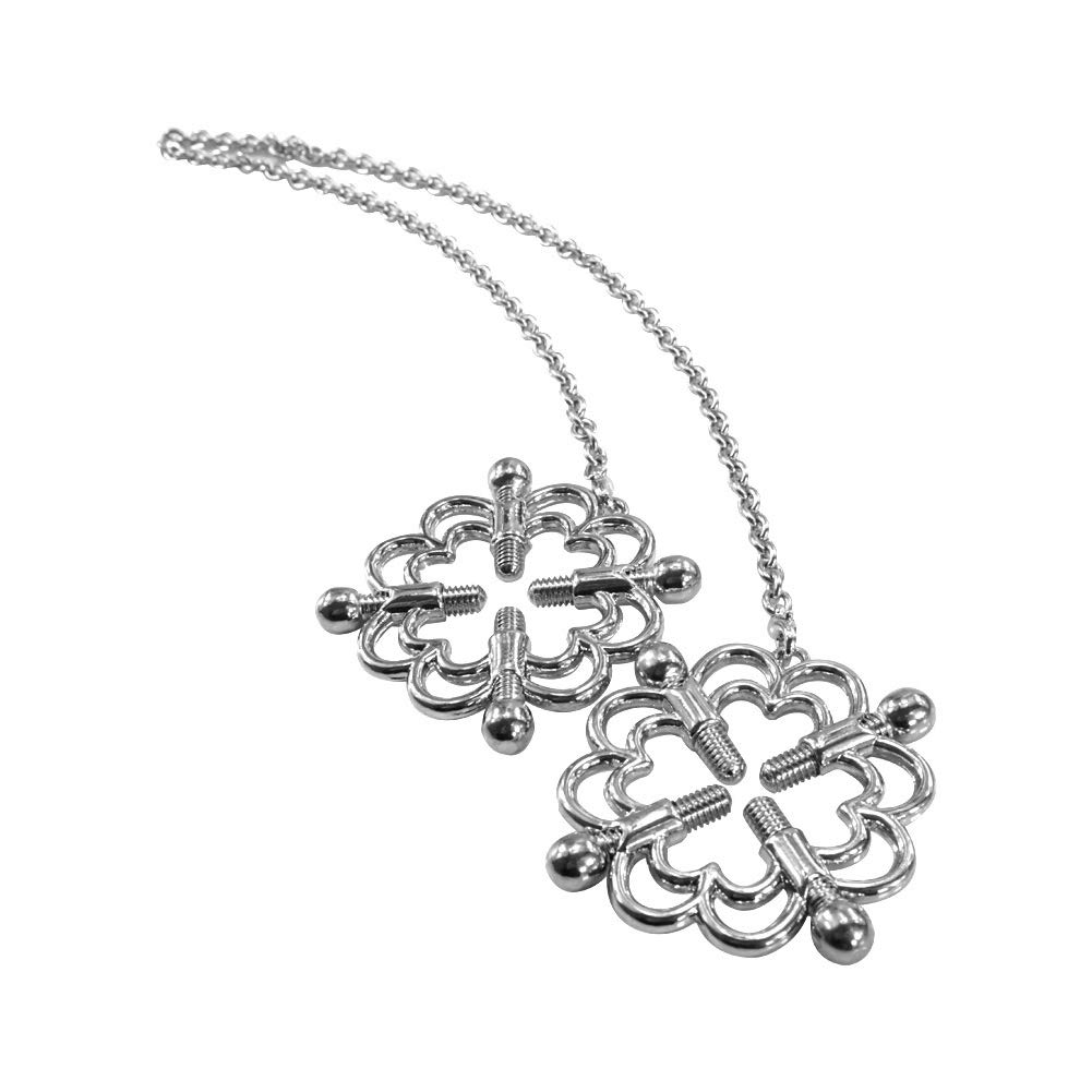 Stainless Steel Nipple Clamps with Chains - Adjustable SM Adult Sex Toys for Women & Couples | Sensual Play, BDSM Accessories, Intimate Enhancer for Bedroom Fun