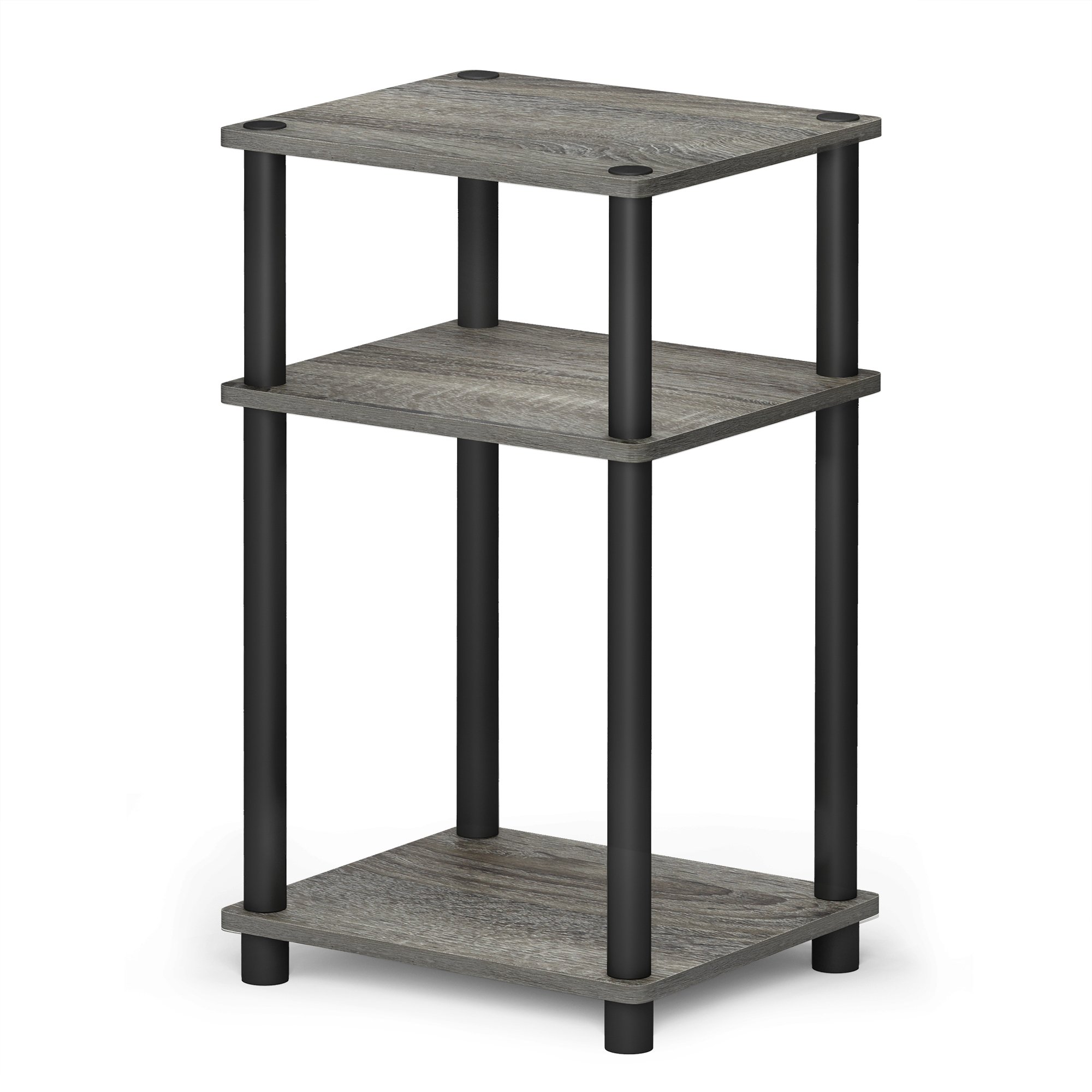 Furinno Simplistic A-Frame Computer Desk & 3-Tier End Table - Compact Home Office Desk for Small Spaces, Bedroom, Dorm Room or Study Area