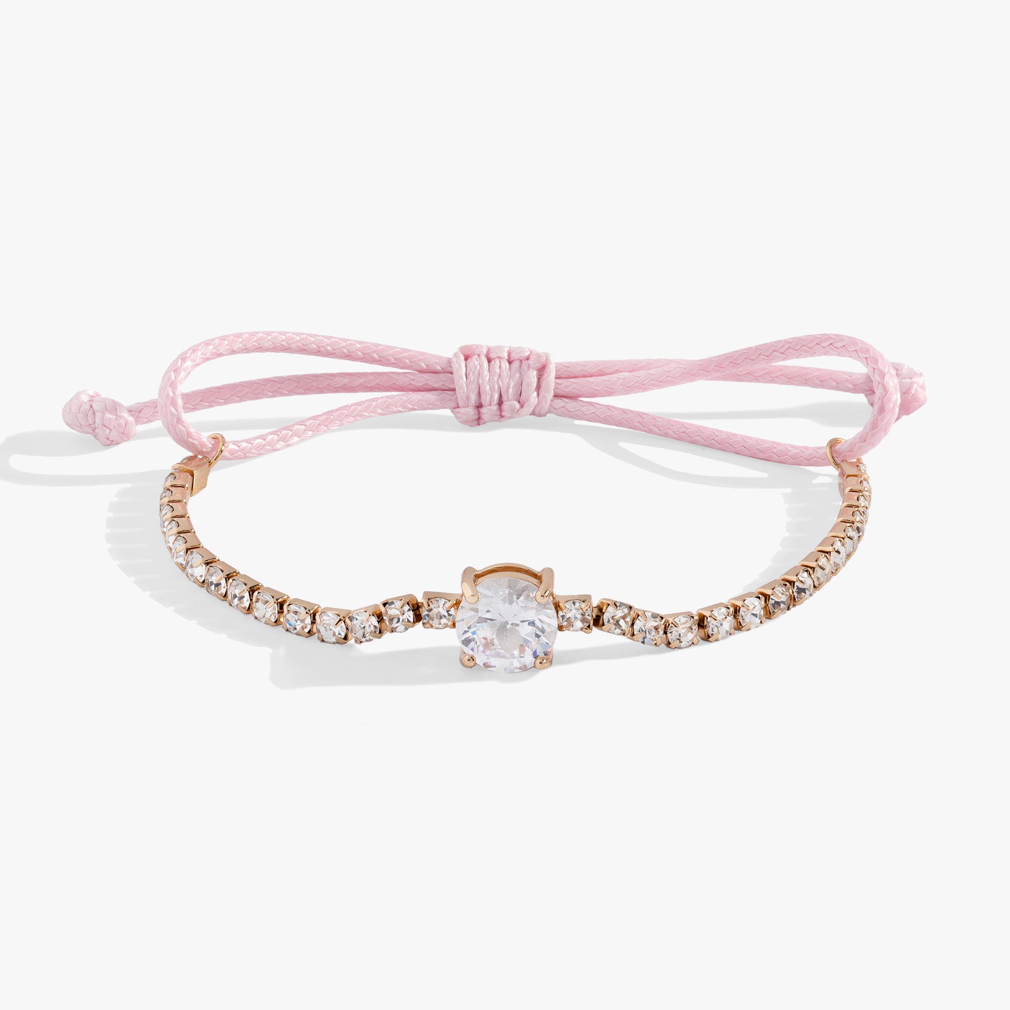 Elegant Crystal Cord Bolo Bracelet for Women - Adjustable Beaded Wrap Bracelet with Sparkling Stones - Perfect for Boho, Casual & Formal Occasions