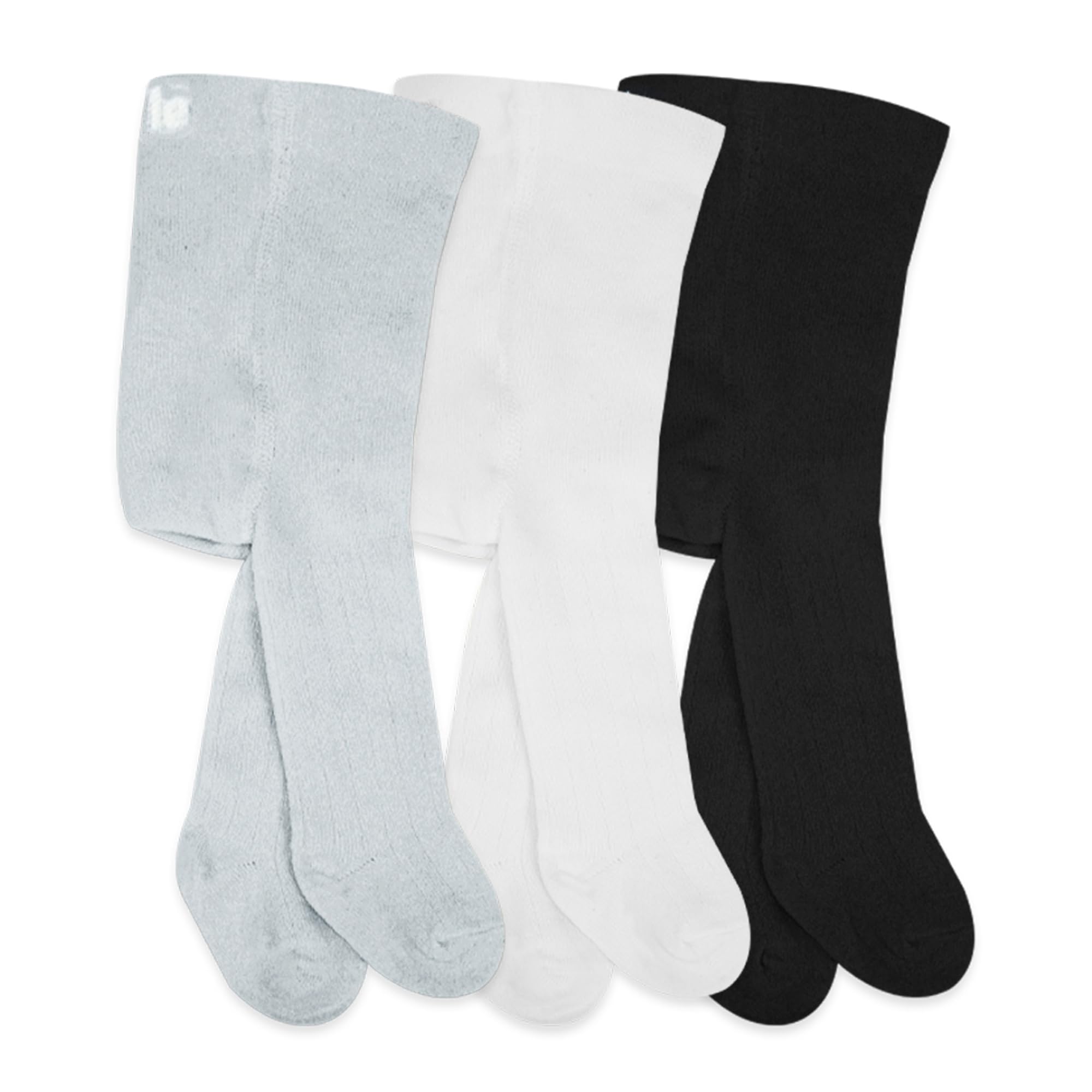 Bistyle Baby Girls Tights - 3 Pack Thick Warm Leggings | Soft Organic Cotton Stockings & Pantyhose for Newborn, Infant & Toddler | Perfect for Winter, Playtime & Daycare Outfits