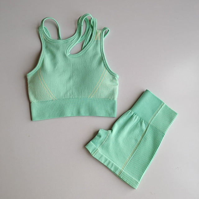 Seamless Yoga Sets for Women - 2 Piece Workout Clothes | Comfortable & Stretchy Activewear for Yoga, Gym & Fitness Training
