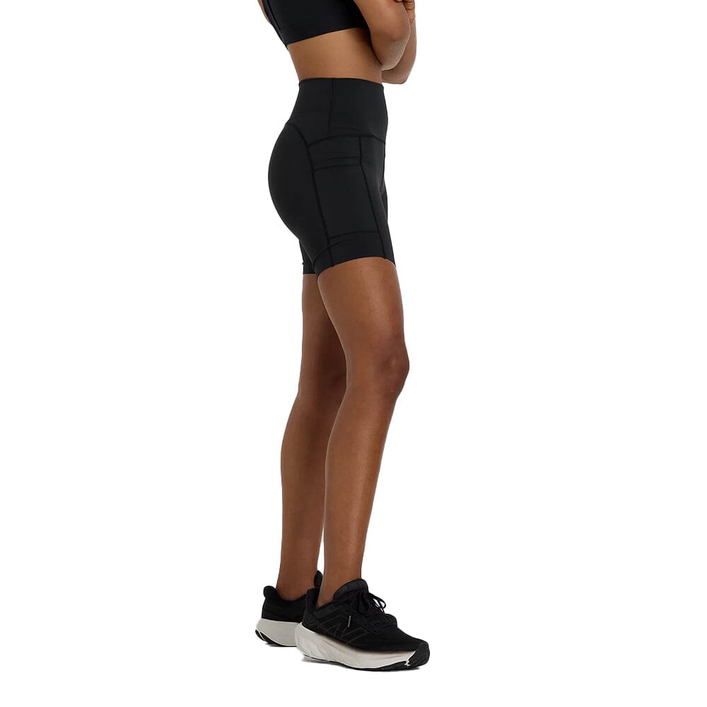 New Balance Women's Sleek Pocket High Rise Short 6 - Comfortable Athletic Shorts for Running, Yoga & Gym Workouts
