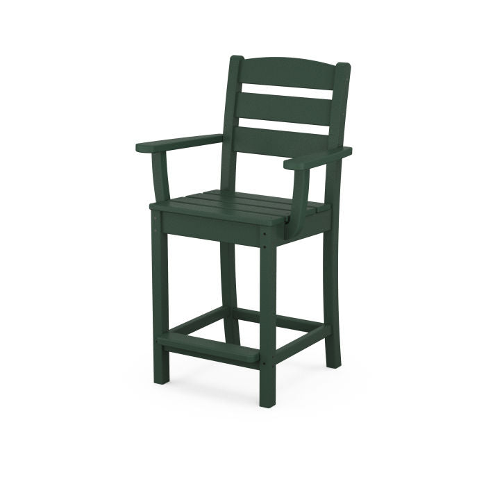 POLYWOOD Lakeside Counter Height Adirondack Chair - Durable Outdoor Bar Stool for Patio, Deck, Poolside & Lakeside Dining