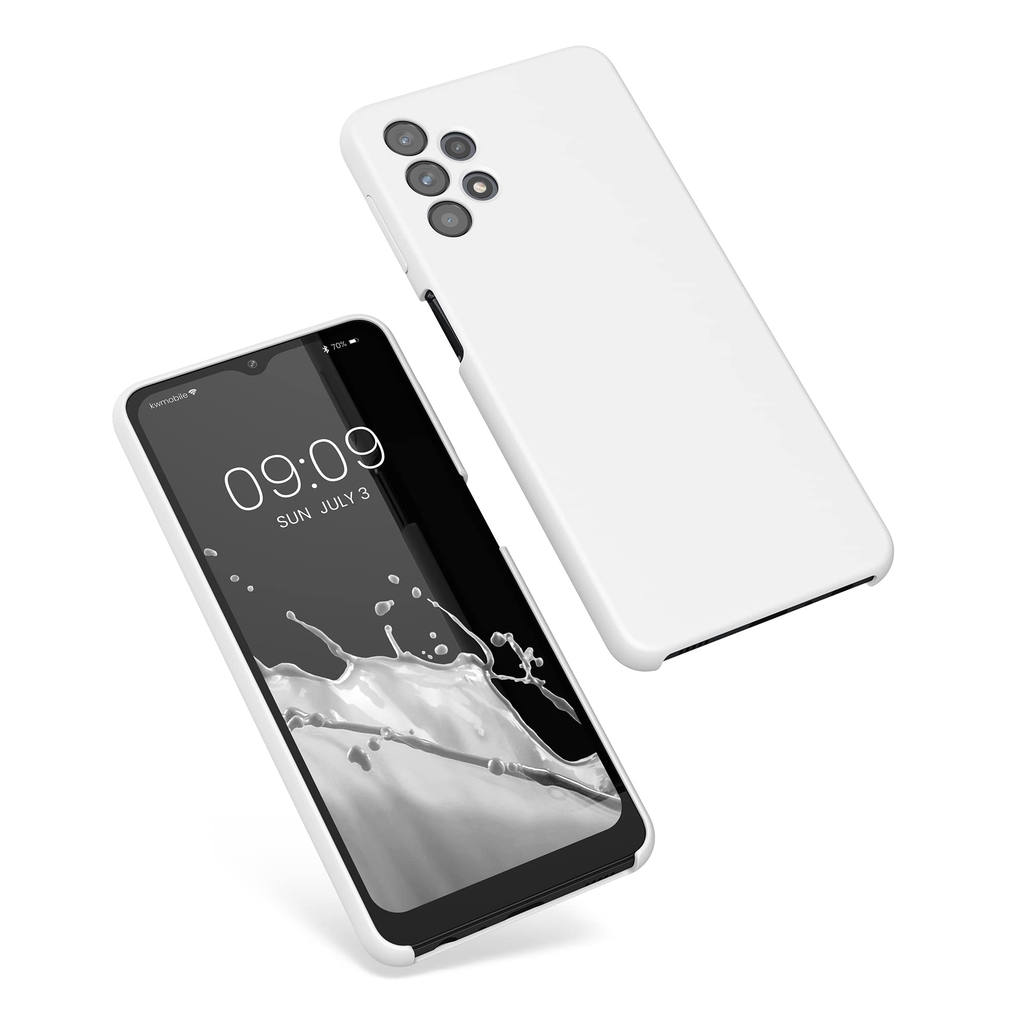 kwmobile Shockproof TPU Silicone Case for Samsung Galaxy A32 5G - Soft Matte White Protective Phone Cover | Perfect for Everyday Use, Work & Travel
