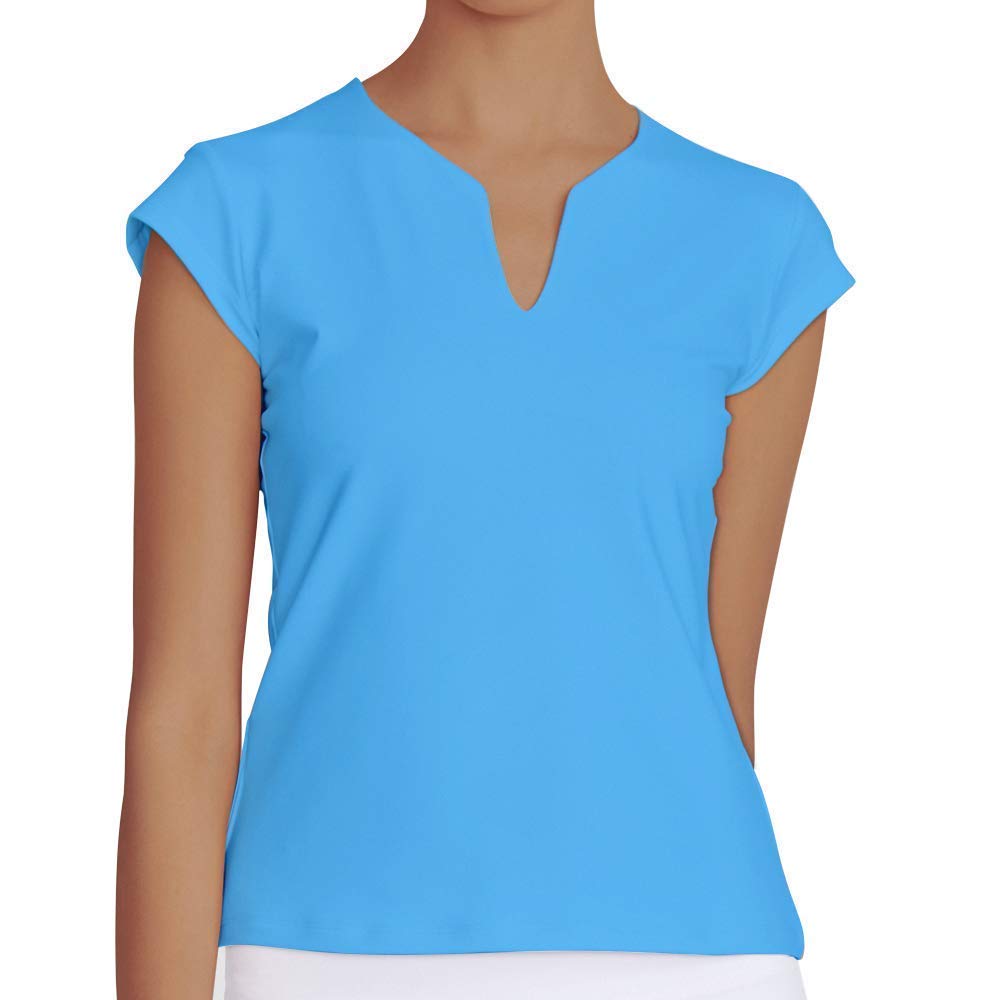 Meja Women's Tennis Shirt - V Neck Short Sleeve Quick Dry Golf T-Shirt - Moisture Wicking Running Top for Women - Perfect for Tennis, Golf, Running & Gym Workouts