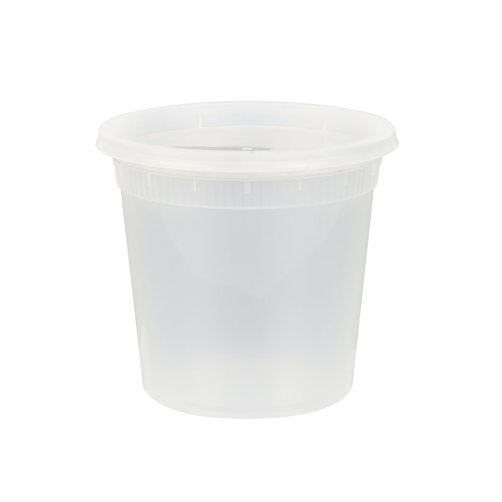 24 oz Clear Plastic Soup Containers with Lids - 25 Pack, Microwave Safe, 4.5
