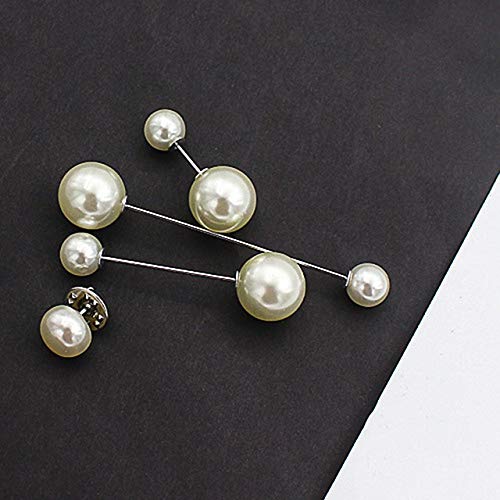 Elegant Crystal & Simulated Pearl Brooch Pins for Women - Vintage Floral Lapel Pin Jewelry for Dresses, Suits & Coats - Perfect for Weddings, Parties & Office Wear - A14