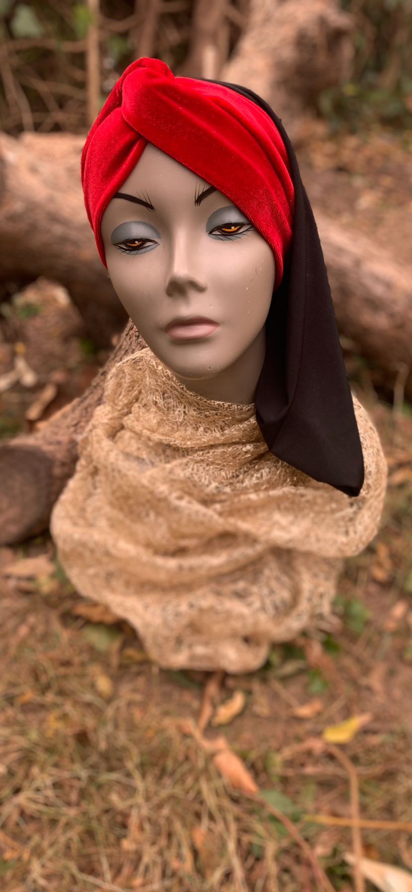 Valentine's Day Red Turban Hair Wrap for Women | Soft & Stylish Headwear | Made in USA by Uptown Girl | Perfect for Holidays, Date Nights & Special Occasions