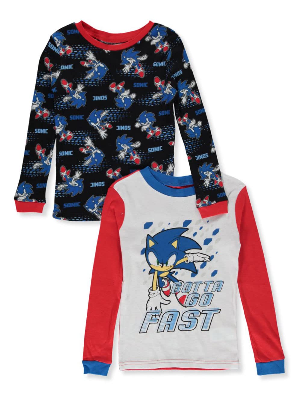 Komar Kids Boys Sonic The Hedgehog 4-Piece Cotton Pajama Set - Little Kids & Big Kids Sizes - Soft & Comfortable Sleepwear for Playtime & Bedtime