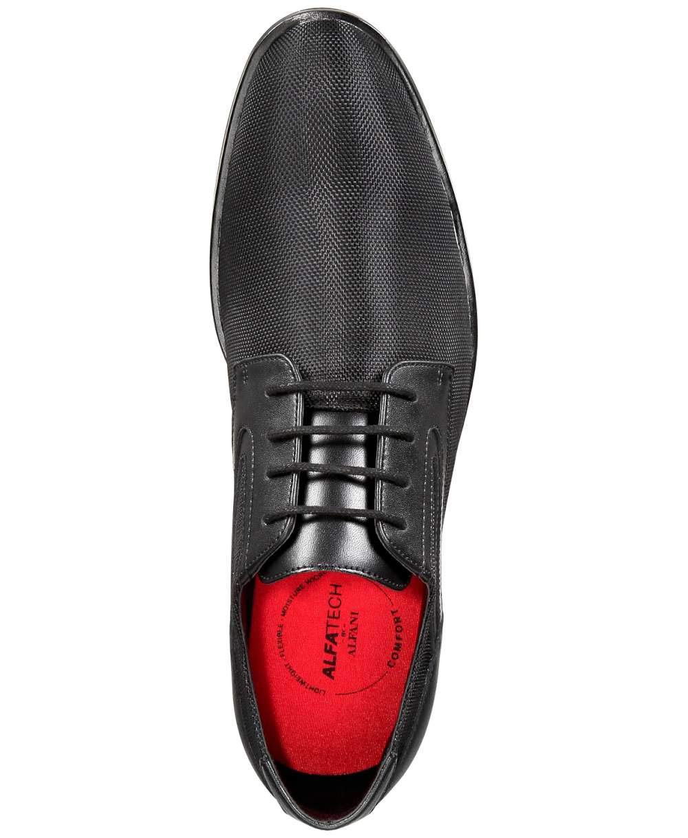Alfani Men's Casual Oxford Shoes - Black Lace-Up Dress Shoes for Business & Office Wear, Size 10.0 | Comfortable Formal Footwear for Work, Weddings & Special Occasions