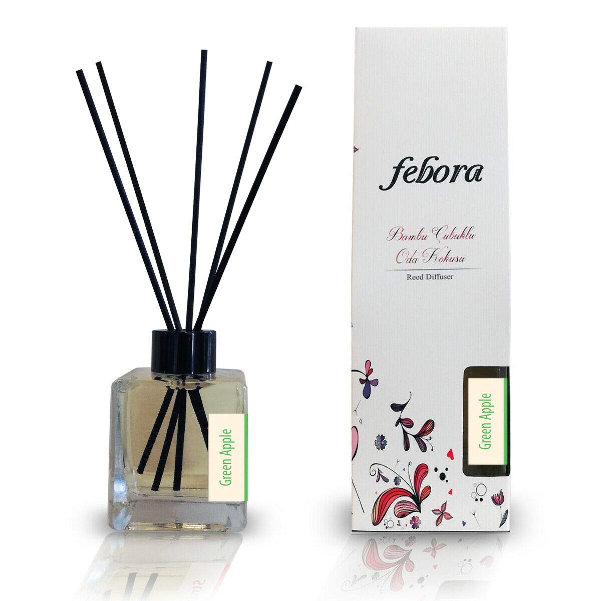 Green Apple Reed Diffuser 100ml - Aromatic Home Fragrance for Living Room, Bedroom & Office