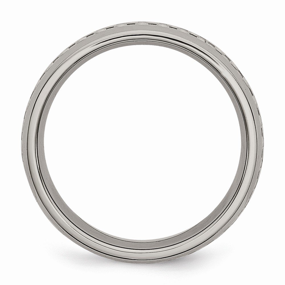 Premium 6mm Solid Titanium Grey Carbon Fiber Wedding Band Ring for Men - Durable & Stylish for Everyday Wear, Anniversaries, and Special Occasions