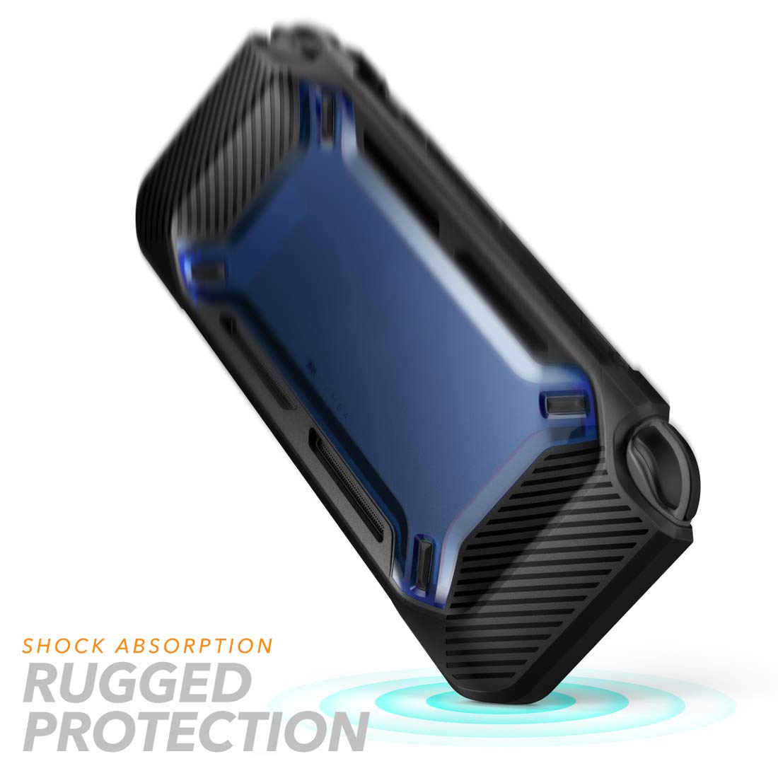 Premium Heavy Duty Slim Rubberized Snap-on Hard Case Cover for Nintendo Switch 2017 (Blue) - Shockproof Protection for Gaming On-The-Go, Travel & Everyday Use