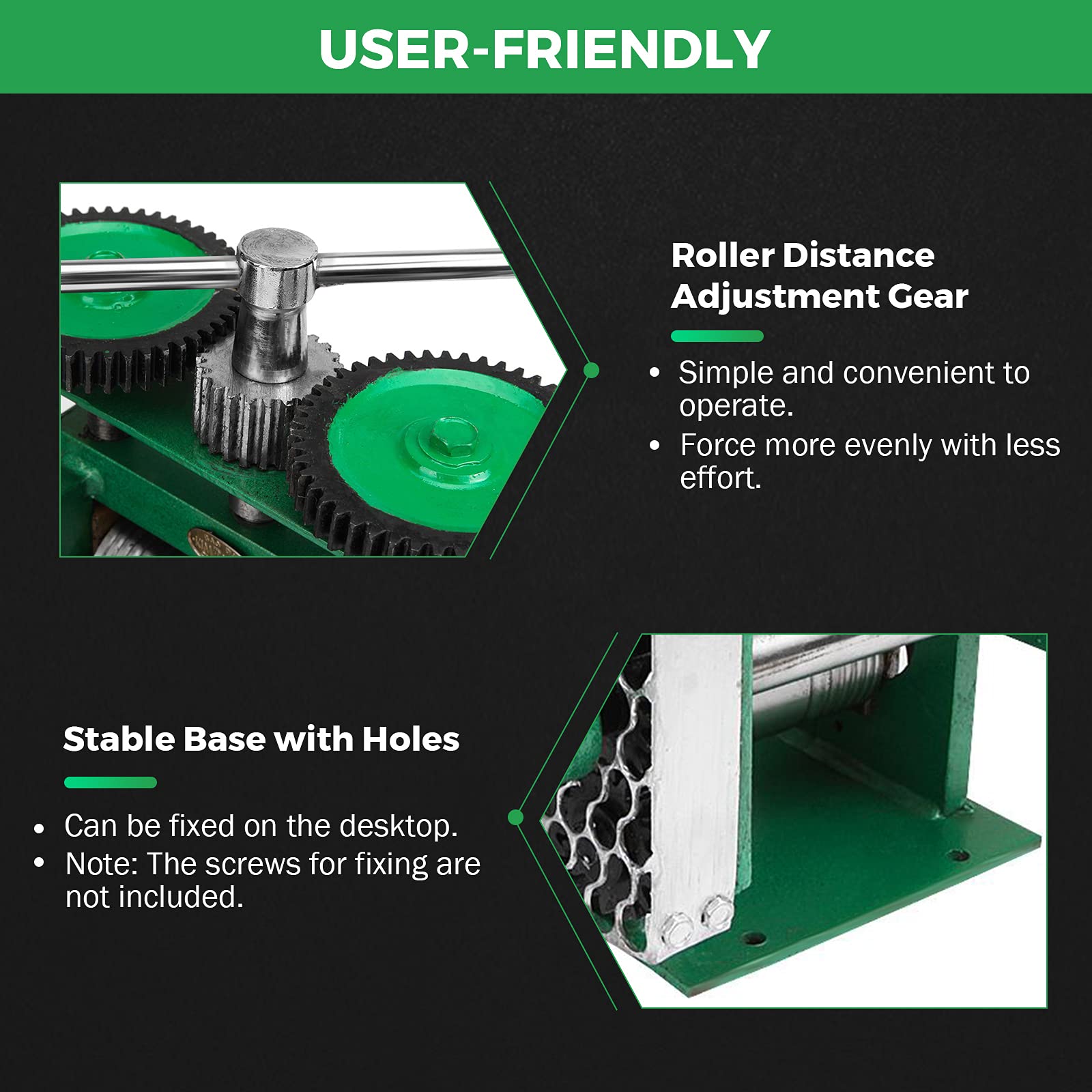 BEAMNOVA Upgraded Manual Rolling Mill Machine for Jewelry Making - Hand Crank Metal Press Tool for Goldsmiths & DIY Crafting | Perfect for Metal Sheet Rolling, Wire Flattening & Jewelry Design