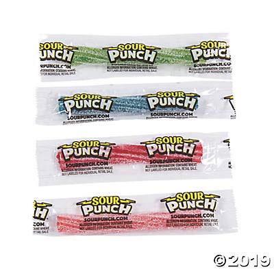 Bulk Sour Punch Straws Candy - 1800 Pieces (25 Lbs) - Sour Licorice Twists for Halloween, Party Favors, Pinata Fillers & Bulk Candy Supplies - Perfect for Trick or Treat, Birthday Parties & Movie Night Snacks
