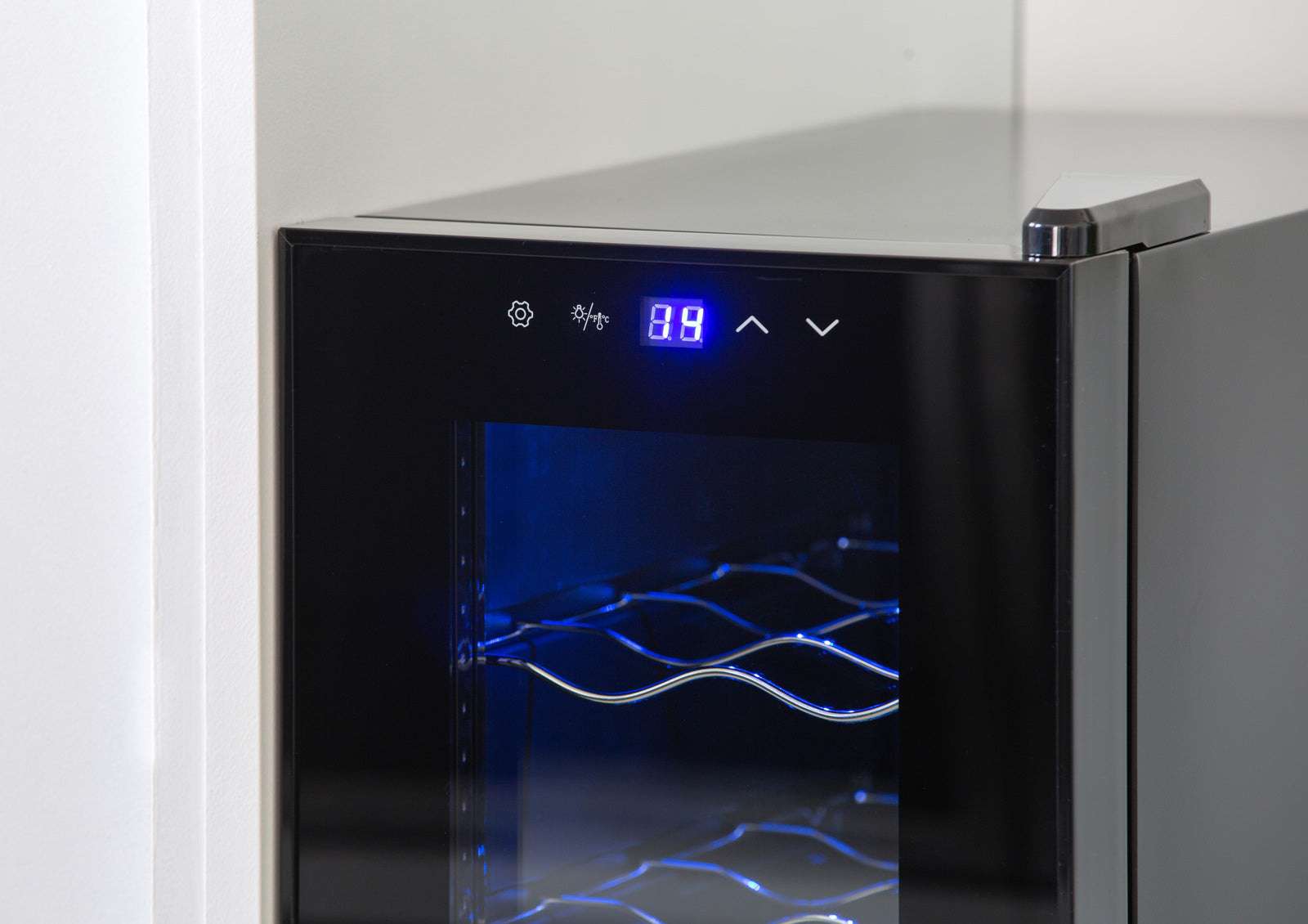 12 Bottle Wine Cooler Refrigerator with Glass Door & Digital Temperature Control - Perfect for Home, Office, or Restaurant Wine Storage