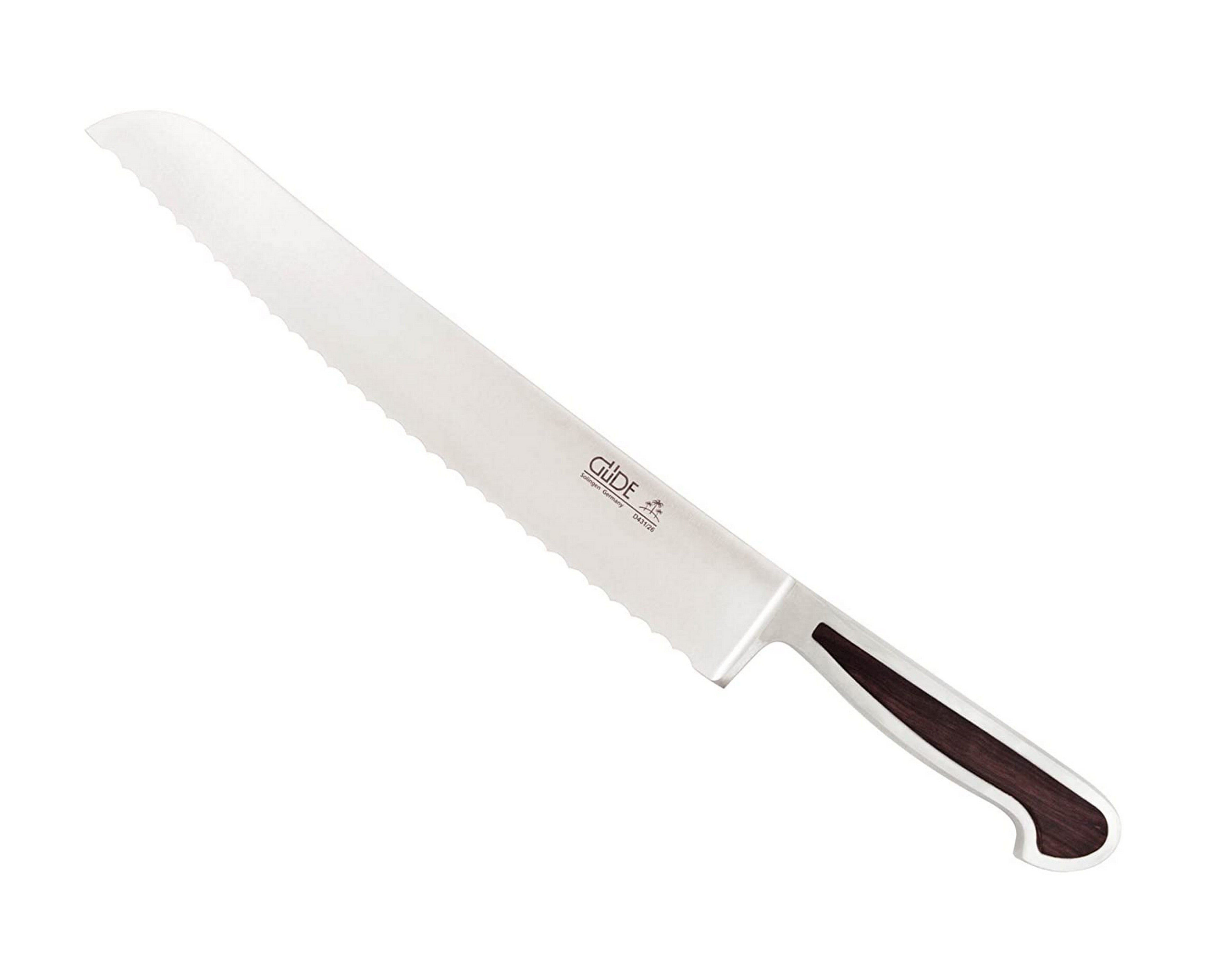Premium Guede Delta Bread Knife with African Blackwood Handle - 10-Inch Stainless Steel Blade for Slicing Bread, Cakes & Pastries - Perfect for Bakeries, Home Kitchens & Professional Chefs