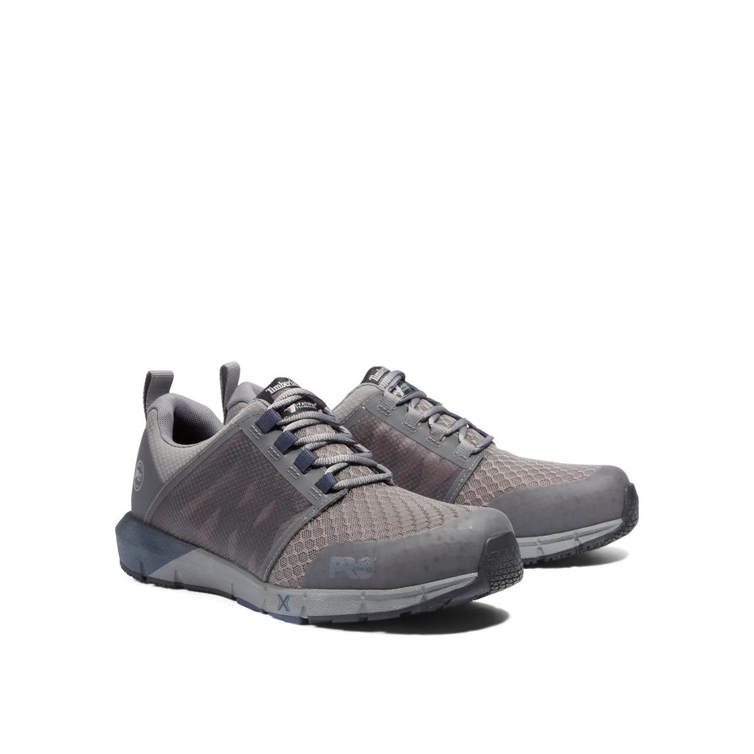 Radius Composite Toe Work Shoes for Men - Lightweight Safety Grey Work Boots for Construction & Warehouse - OSHA Compliant Non-Metallic Toe Protection