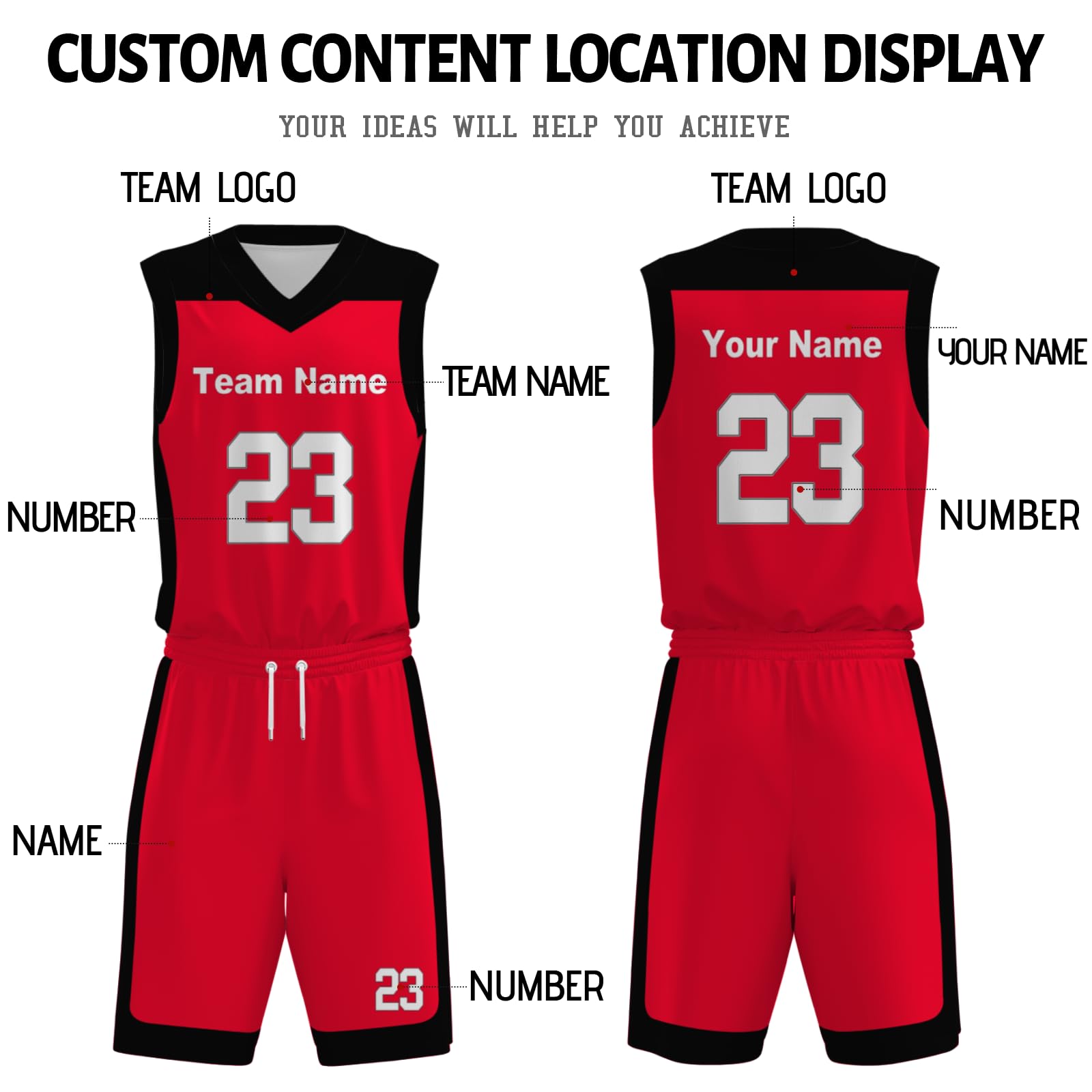 Custom Basketball Jerseys - Personalized NBA Style Uniforms for Men, Women & Kids | Perfect for Team Games, Tournaments & Fan Gear
