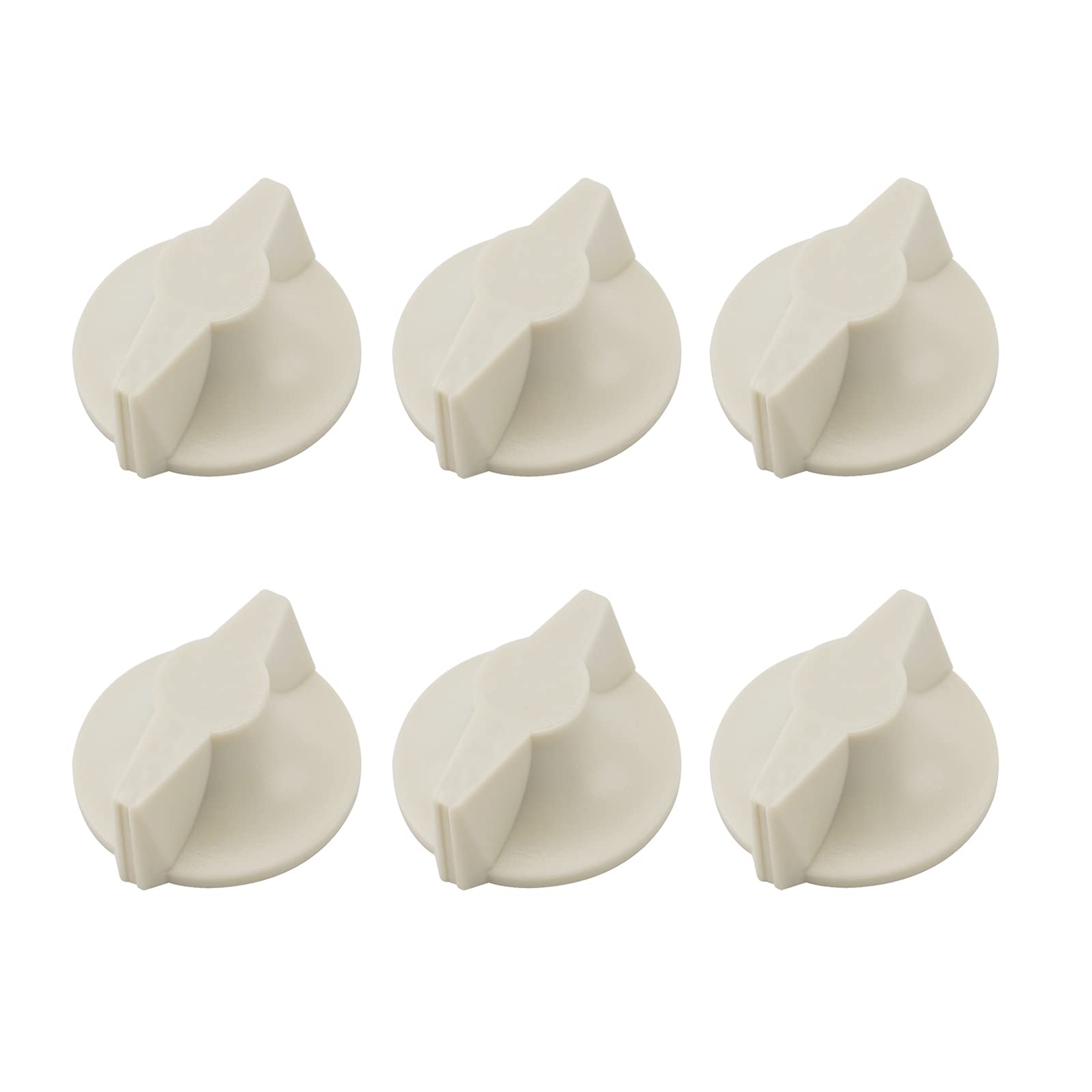 6PCS 146MT574 Timer Knob Replacement for FD Series Spring Wound Timers - Almond Color - Perfect for Ovens, Washing Machines & Industrial Equipment Maintenance