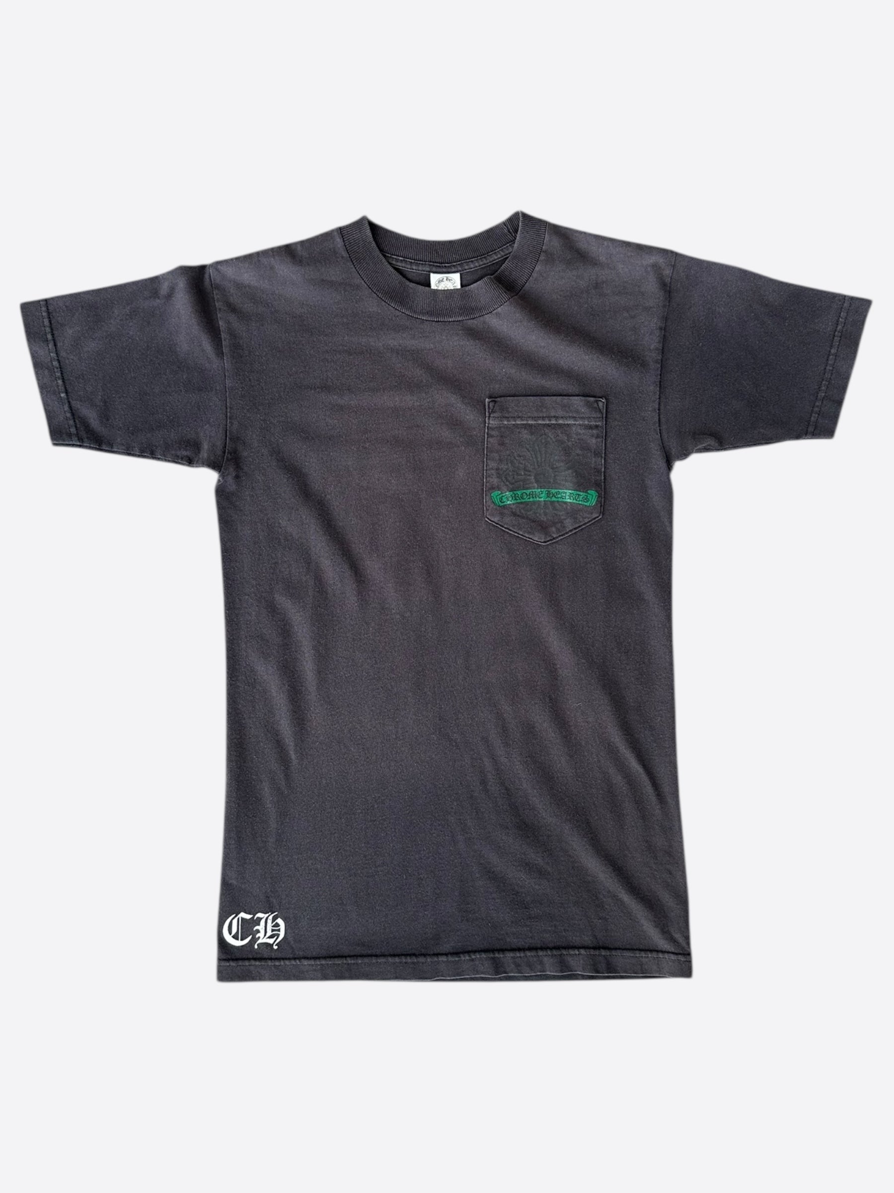 Chrome Hearts Black & Green Horseshoe Logo T-Shirt for Men - Stylish Graphic Tee for Casual Wear & Street Fashion