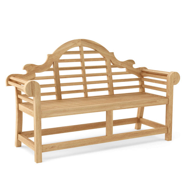 Premium Marlborough 2-Seater Outdoor Bench - Solid Teak Wood Garden Patio Furniture for Backyard, Porch & Poolside Relaxation | Weather-Resistant & Comfortable Seating Solution