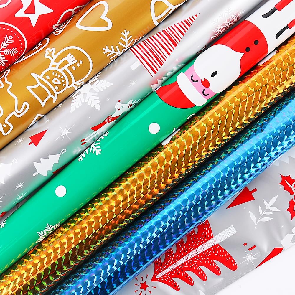 HRX 30-Piece Foil Drawstring Christmas Gift Bags Set - Assorted Sizes for Holiday Presents & Party Favors | Festive Xmas Wrapping Pouches for Gifts, Stocking Stuffers & Secret Santa Exchanges