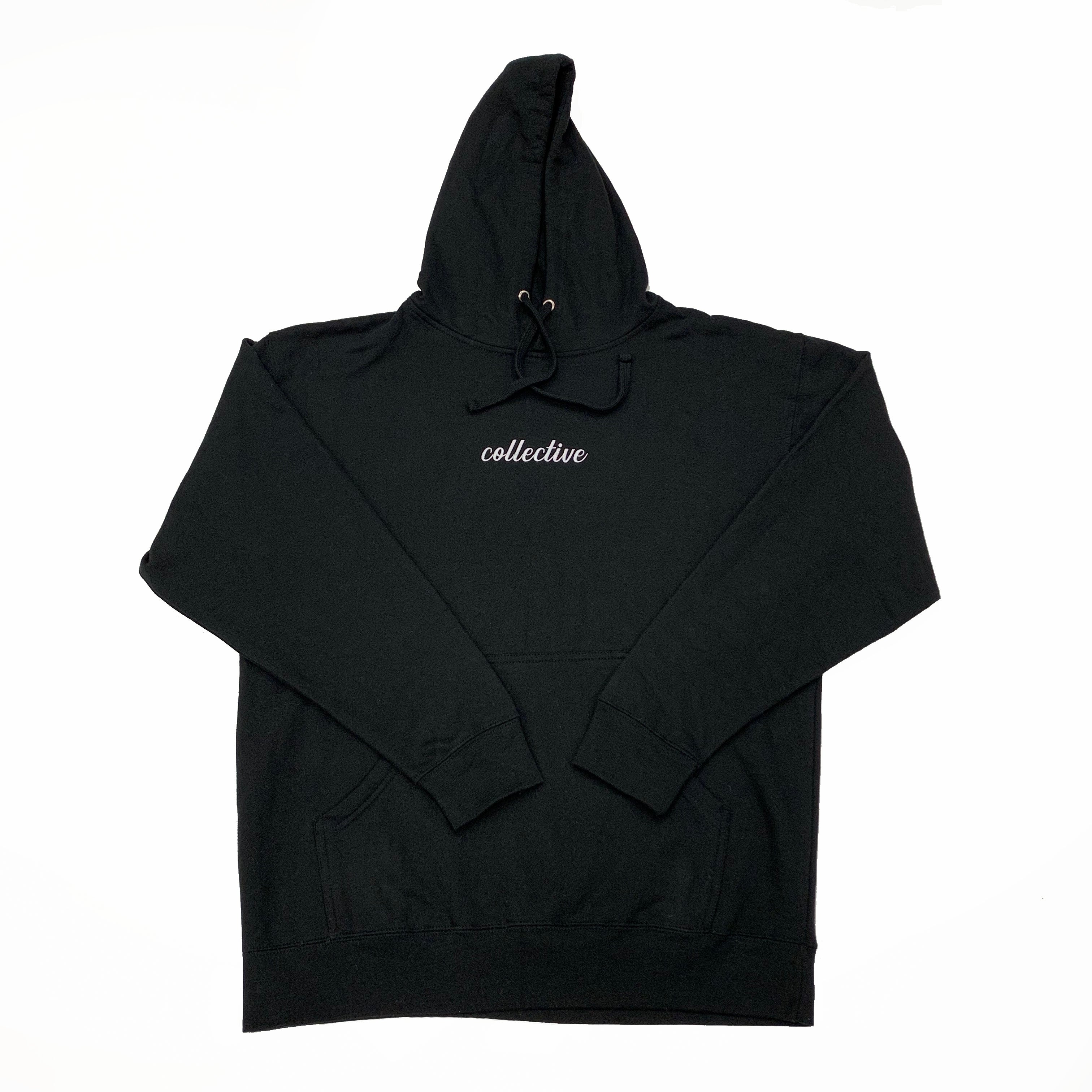Collective Expectations Embroidered Black Pullover Hoodie Sweater - Cozy Men's & Women's Casual Wear for Fall & Winter | Perfect for Streetwear, Gym, and Outdoor Activities