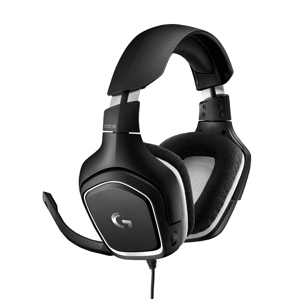 Logitech G332 Wired Gaming Headset Special Edition - Stereo Sound with 50mm Drivers, 3.5mm Jack, Flip-to-Mute Mic, Lightweight Design for PC, Mac, Xbox One, PS4, Nintendo Switch (White) - Perfect for Competitive Gaming, Streaming & Long Gaming Sessions