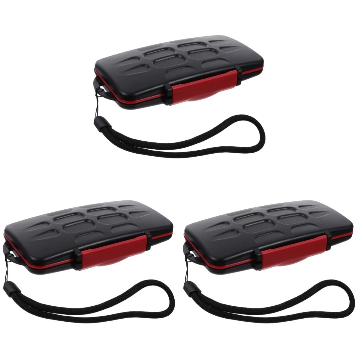 Mikikit Mini Suitcase Set of 3 - Plastic Travel Organizer for Jewelry, Makeup & Small Accessories | Portable Memory Case for Home, Office & Travel Storage