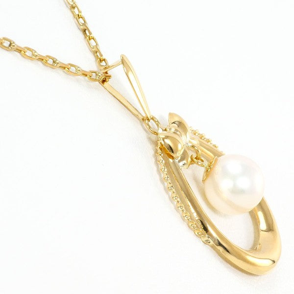18K Yellow Gold Pearl Necklace for Women - Elegant Luxury Jewelry Gift for Wedding, Anniversary & Special Occasions