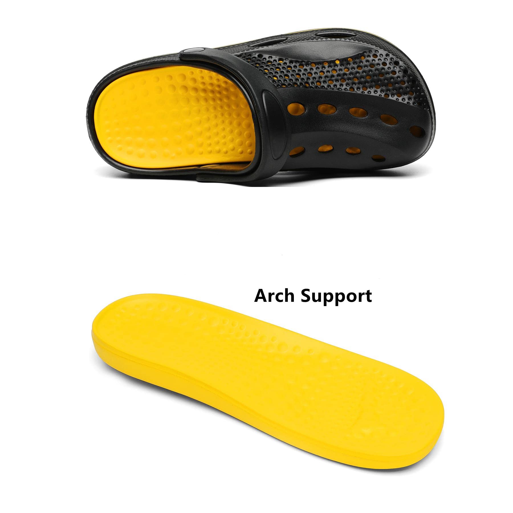 **SOSOWHLTE Arch Support Clogs for Men & Women – Slip-On Garden Shoes with Removable Cushion Insole – Comfortable Outdoor Beach Slippers for Walking, Gardening & Relaxation**