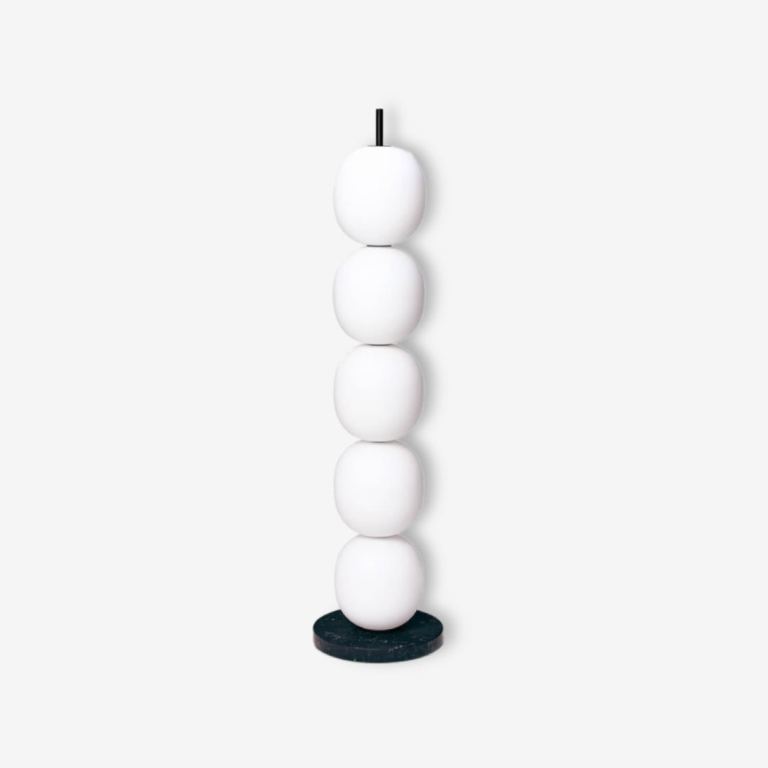 Myka Modern Glass Floor Lamp - Elegant LED Standing Light for Living Room, Bedroom & Office - Bright Ambient Lighting for Home Decor & Reading
