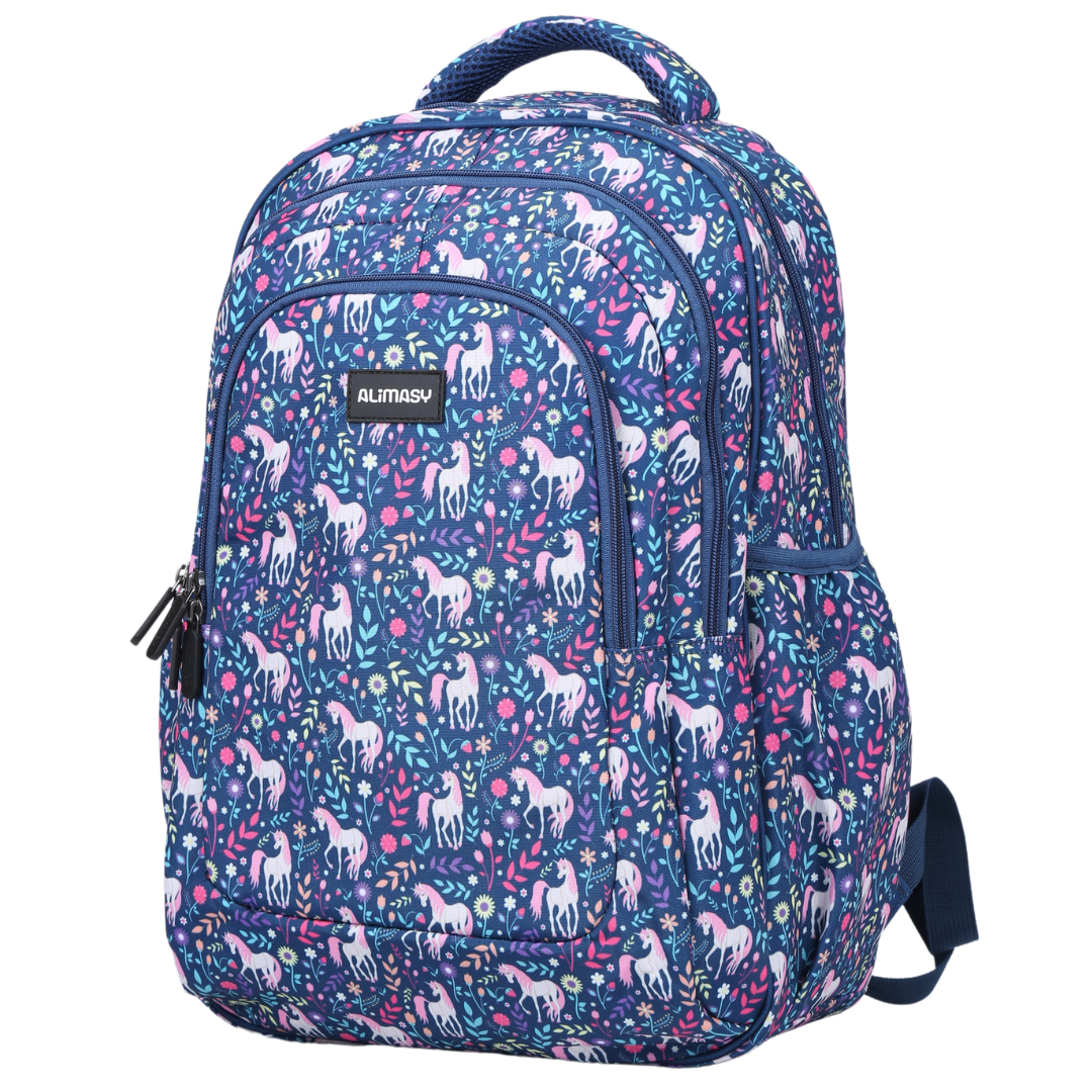 Unicorn Large School Backpack for Girls - Cute Waterproof Laptop Backpack with USB Charging Port, 15.6 Inch College Bookbag for Teen Students, Perfect for School, Travel & Daily Use