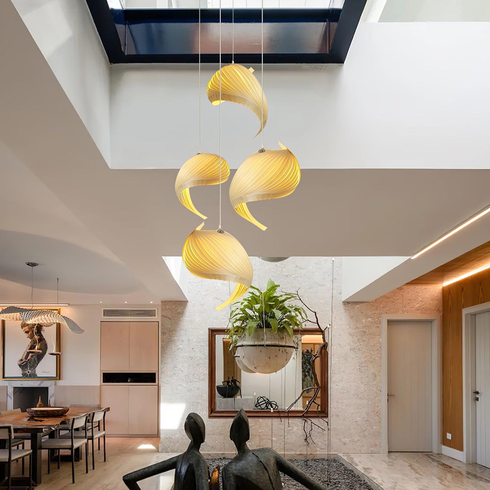 Nautilus Shell Pendant Light - Handcrafted Natural Seashell Chandelier for Coastal & Boho Home Decor | Perfect for Living Room, Bedroom, or Beach House Lighting