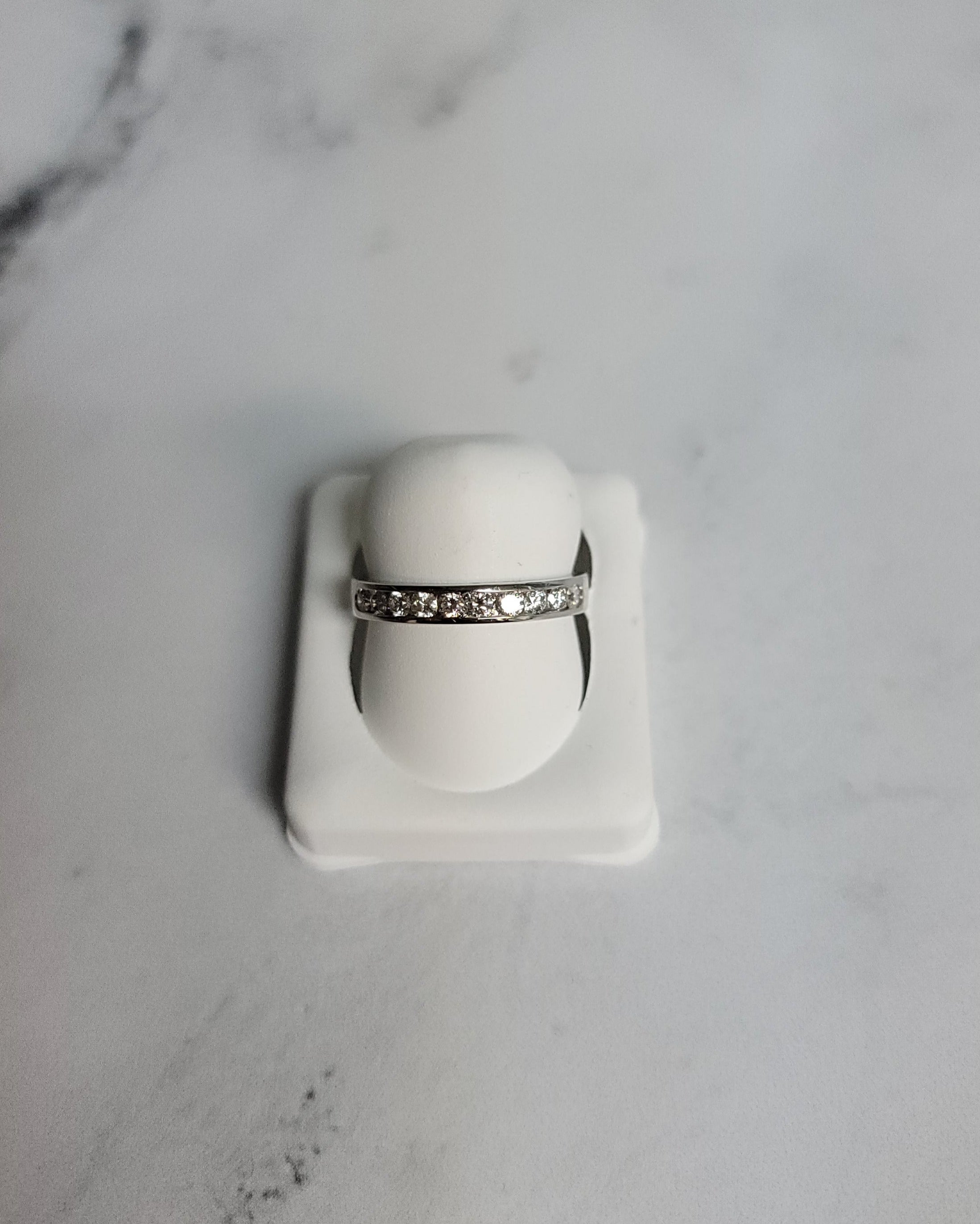 14K White Gold Diamond Channel Set Wedding Band - 0.37cttw Sparkling Bridal Ring for Engagement, Anniversary & Special Occasions