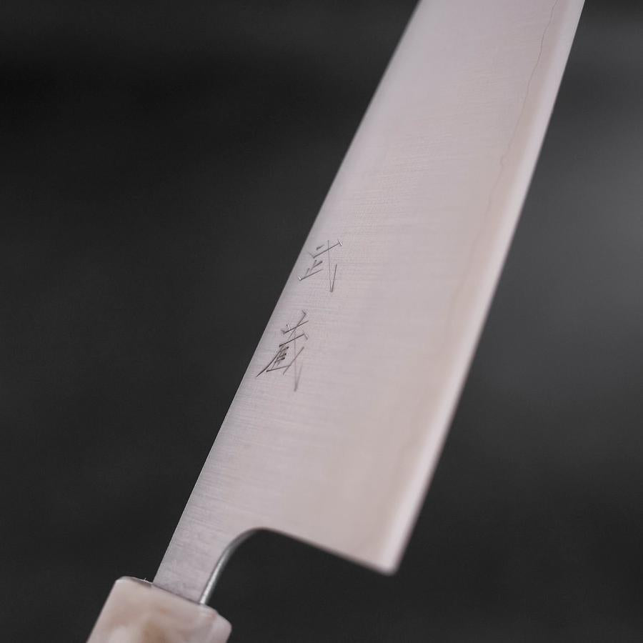 Premium Santoku Knife 165mm - AUS 10 Stainless Steel with Polished Ocean Black & White Handle - Perfect for Sushi, Vegetables & Meat Cutting - Professional Japanese Kitchen Knife