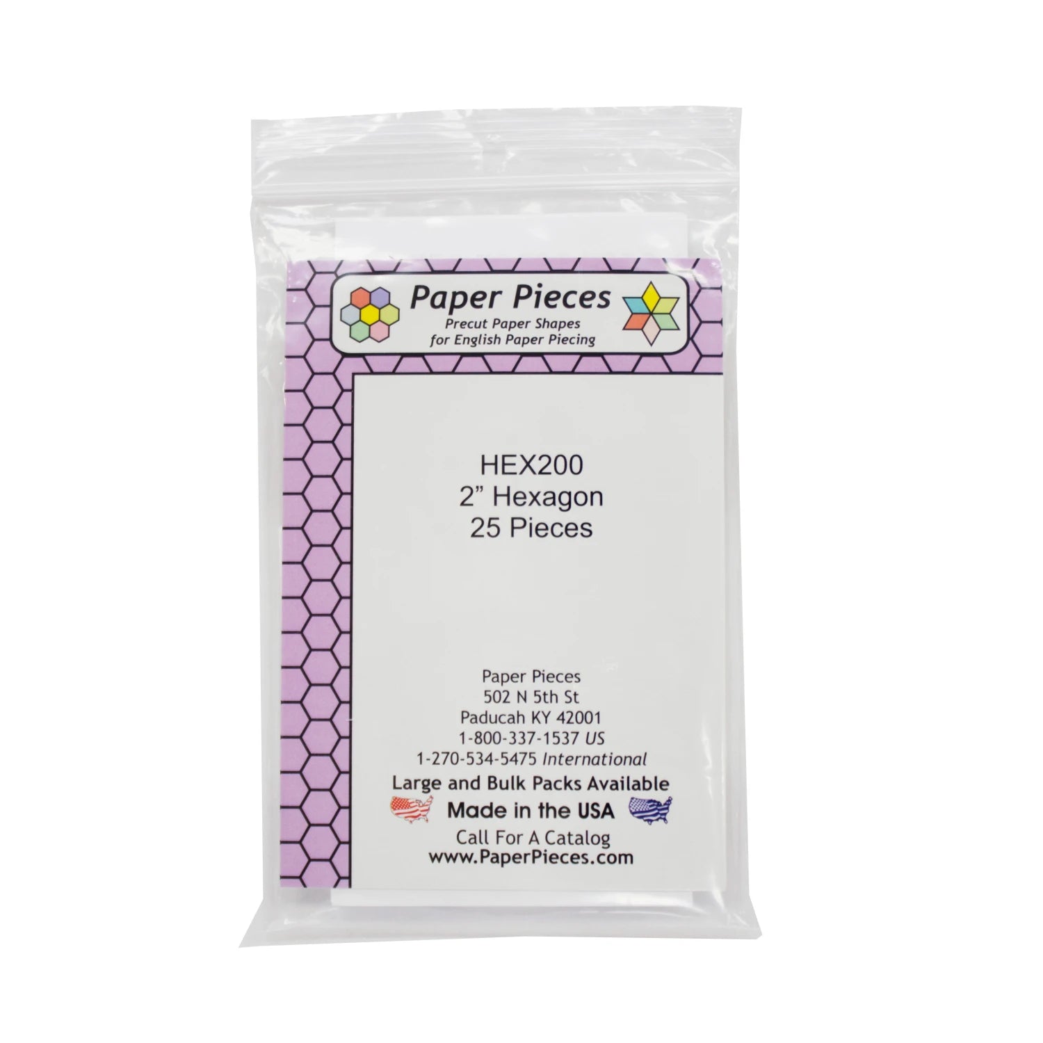 Hexagon Paper Pieces Pack of 225 - Perfect for Quilting, Scrapbooking & DIY Craft Projects