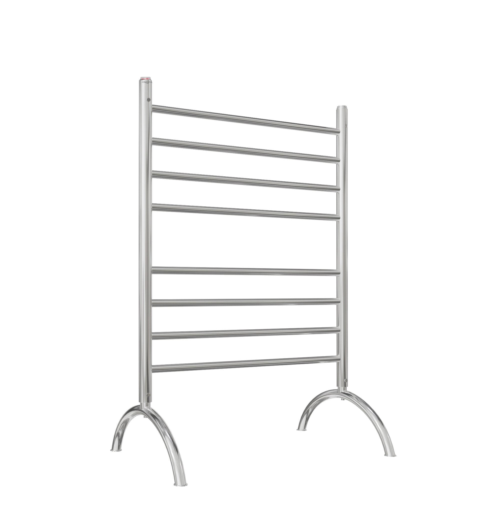 Essentia 8 Bar Freestanding Towel Warmer - Polished Stainless Steel Bathroom Heater for Spa, Luxury Hotels & Home Use