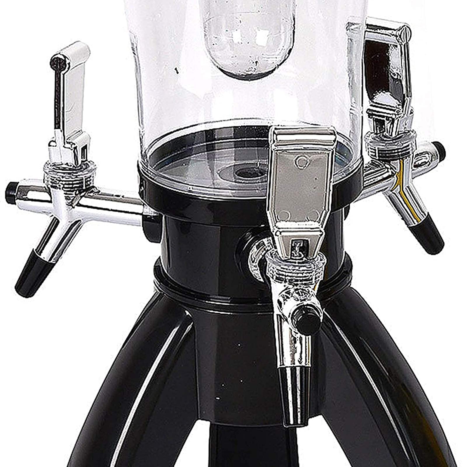 3.5L Beer Tower Dispenser with 3 Taps & Freeze Tube - Spherical Beverage Dispenser for Party, Bar, Restaurant, KTV, BBQ - Perfect for Draft Beer, Cocktails & Cold Drinks Serving