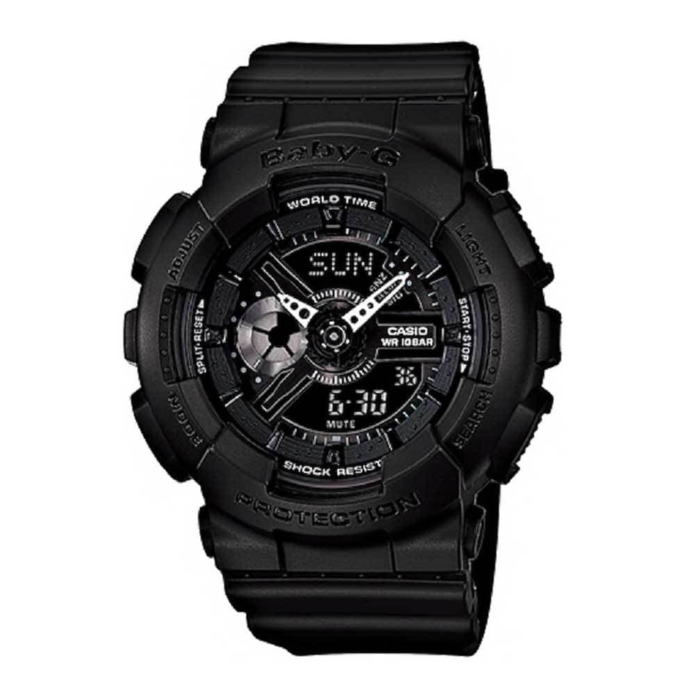 CASIO BABY-G BA-110BC-1ADR Digital Sports Watch for Women & Men - Black Resin Strap, Shock Resistant, Water Resistant - Perfect for Running, Swimming & Outdoor Activities