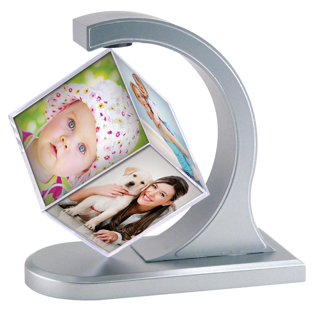 Neil Enterprises Inc. 12-Pack Silver Plastic Floating Photo Cubes - Perfect for Wedding, Baby Shower & Home Decor Displays