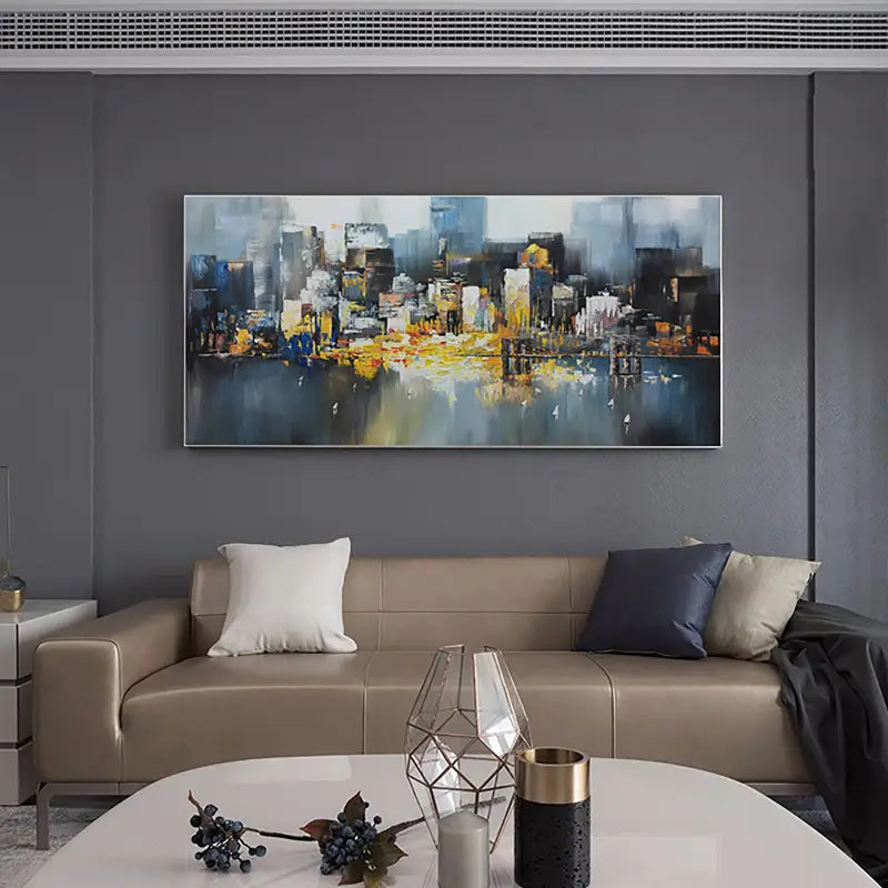 Urban Landscape Painting #UL 003 - Modern Wall Art for Home & Office Decor - Perfect for Living Room, Bedroom or Workspace