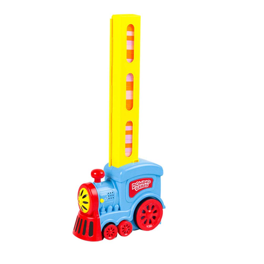 NUOBESTY Developmental Domino Train Toys Set with Light & Music - Building, Stacking Educational Toy for Kids - Perfect for Christmas Gifts, Birthday Presents & STEM Learning Activities