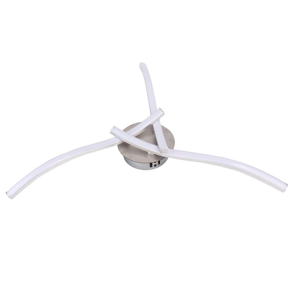 Modern Wave LED Forked Ceiling Light Fixture - Dimmable 85-265V Warm White Lighting for Living Room, Dining Room, Kitchen Island & Bedroom - Perfect for Contemporary Home Decor and Ambient Lighting